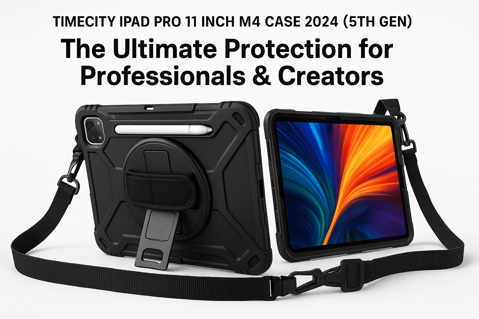Timecity iPad Pro 11 Inch M4 Case 2024 (5th Gen)