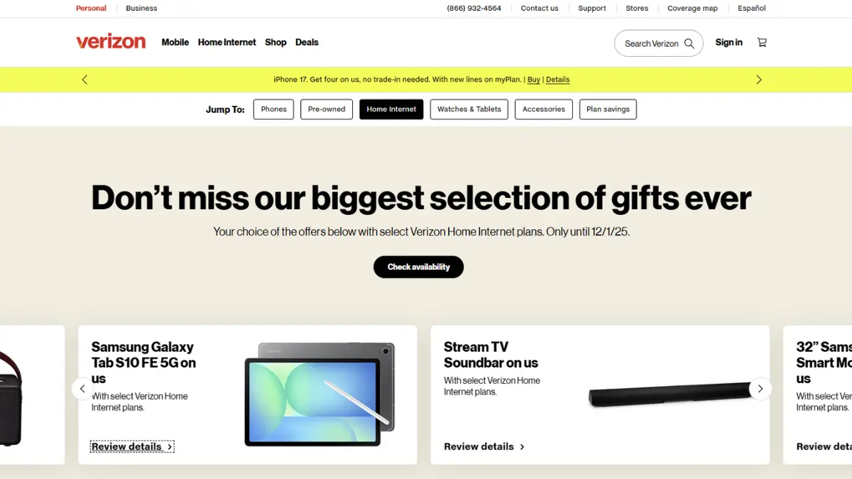 Verizon Black Friday 2025 Deals