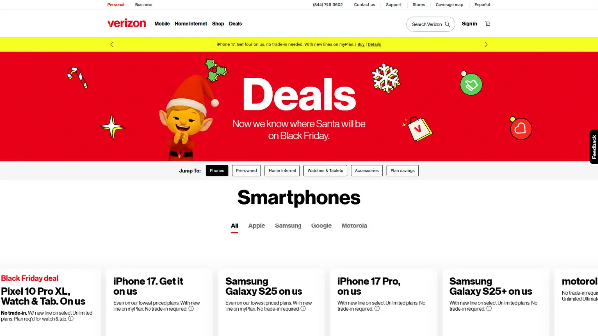 Verizon Black Friday Deals 2025